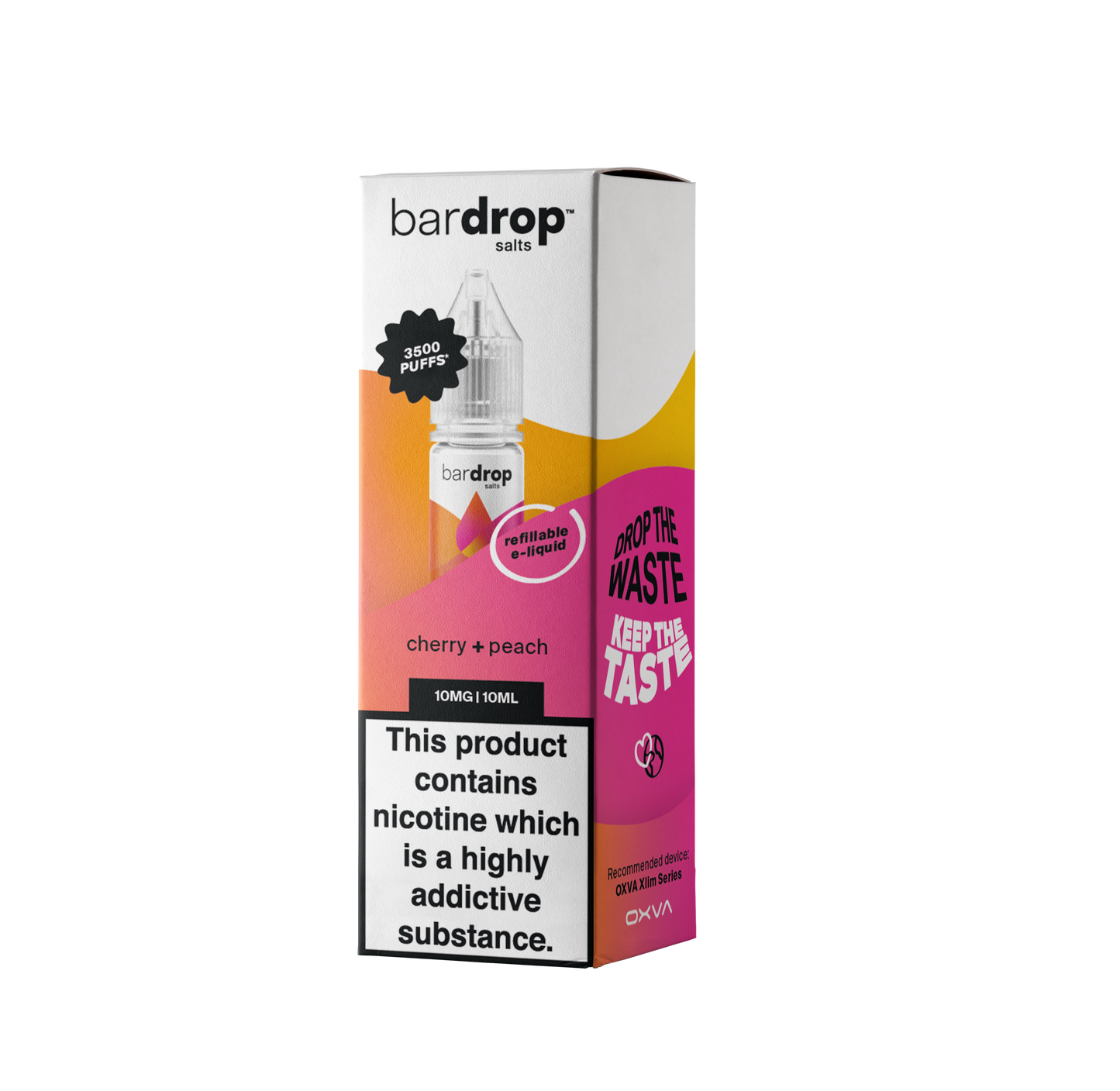 Cherry + Peach 10ml Bar Nic Salt By Bar Drop