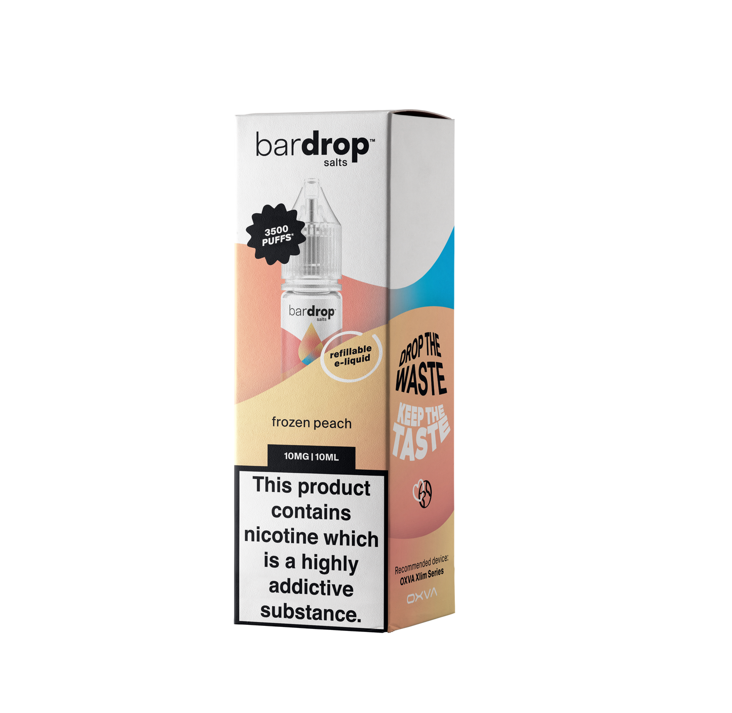 Frozen Peach 10ml Bar Nic Salt By Bar Drop