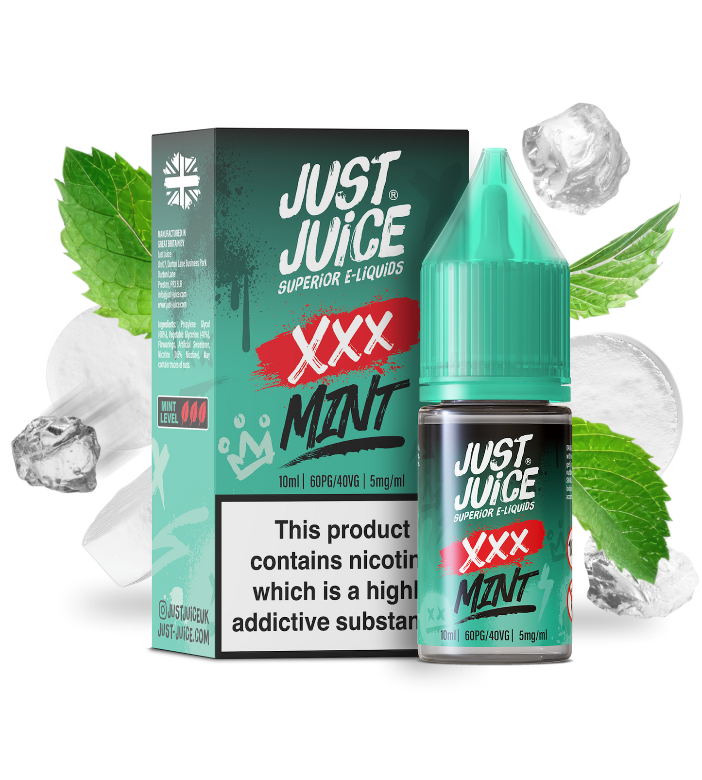 XXX Mint 10ml Mint Range By Just Juice