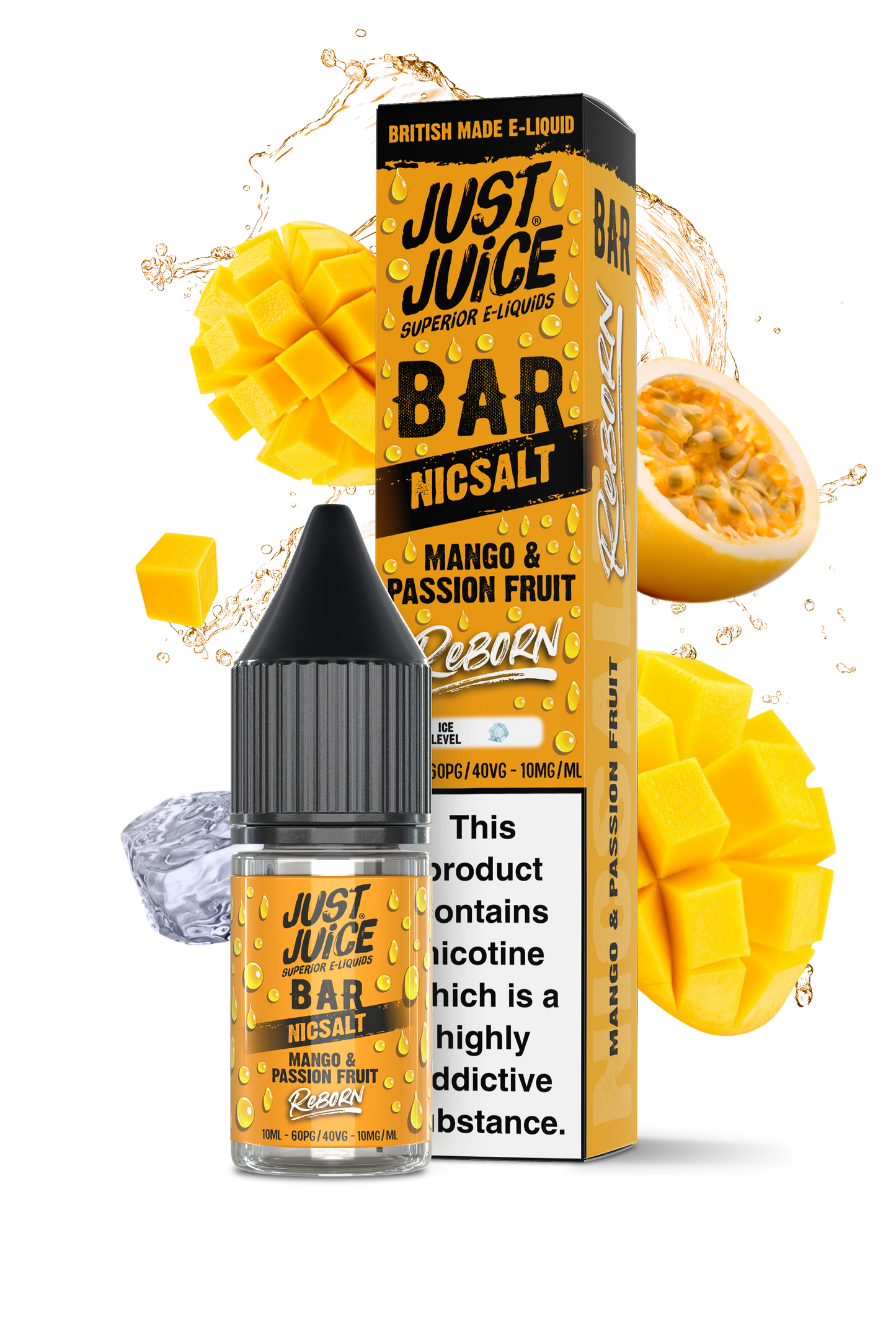 Mango & Passionfruit 10ml Bar Nic Salt By Just Juice Reborn