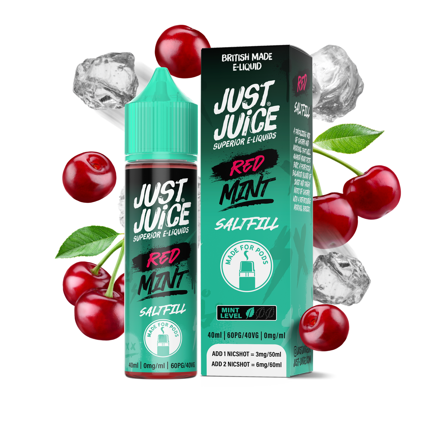 Red Mint 60ml Mint Saltfill By Just Juice