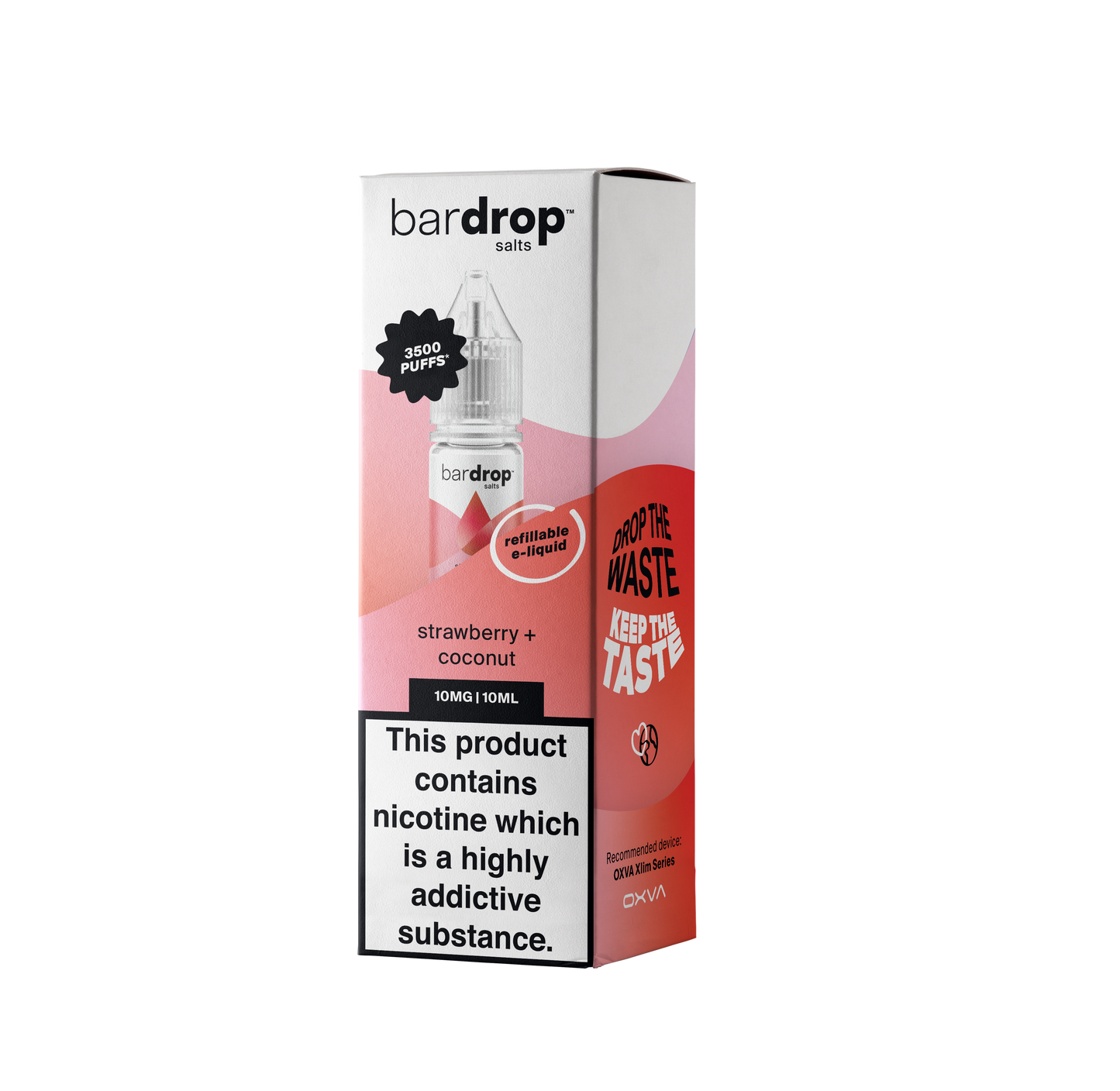 Strawberry + Coconut 10ml Bar Nic Salt By Bar Drop