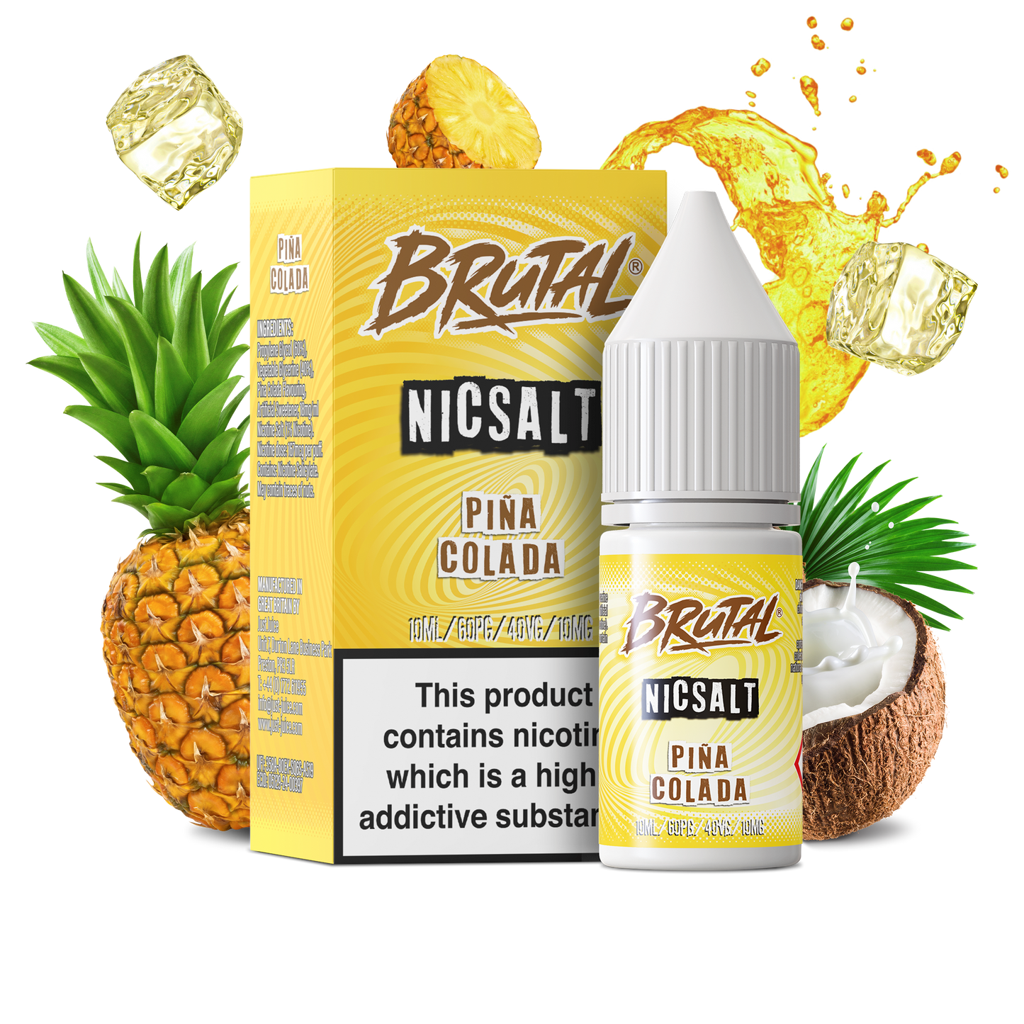 Pina Colada 10ml Nic Salt By Just Juice Brutal