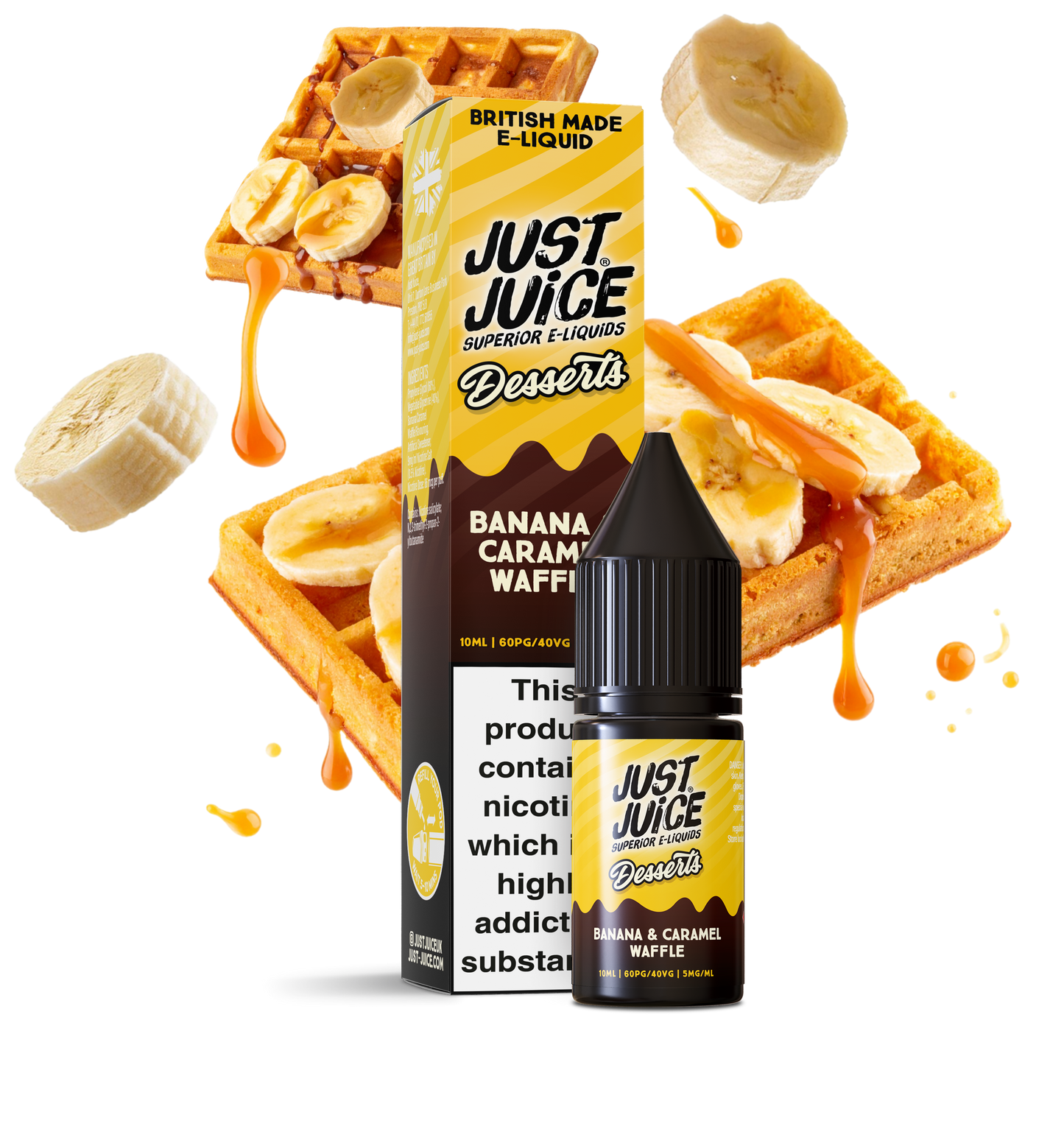 Just Juice Desserts - Banana & Caramel Waffle Nic Salt 10ml