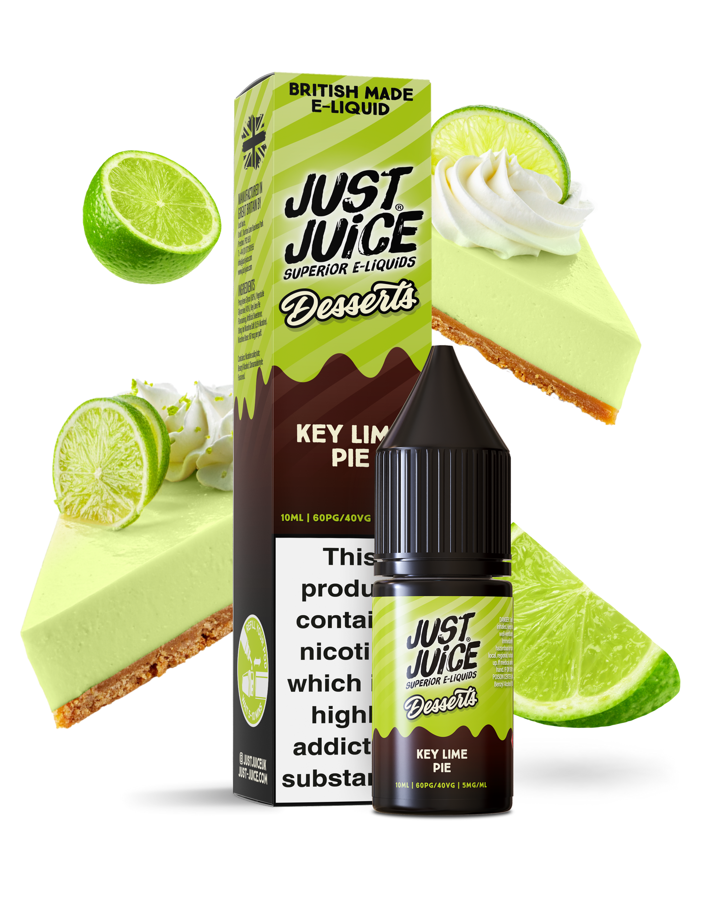 Just Juice Desserts - Key Lime Pie Nic Salt 10ml