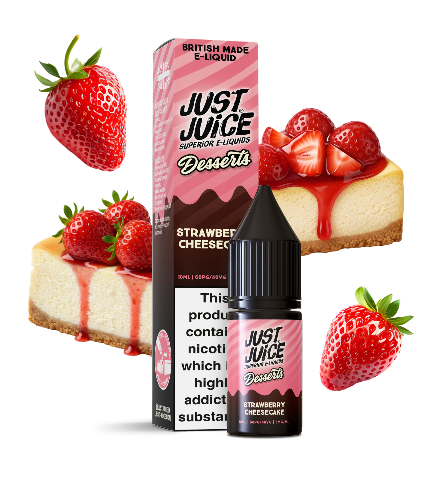 Just Juice Desserts - Strawberry Cheesecake Nic Salt 10ml