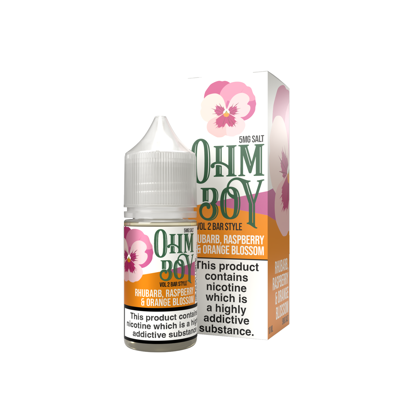 Rhubarb Raspberry & Orange Blossom 10ml Bar Style By Ohm Boy