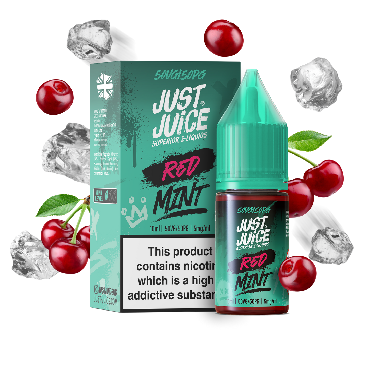 Red Mint 10ml Mint Range By Just Juice