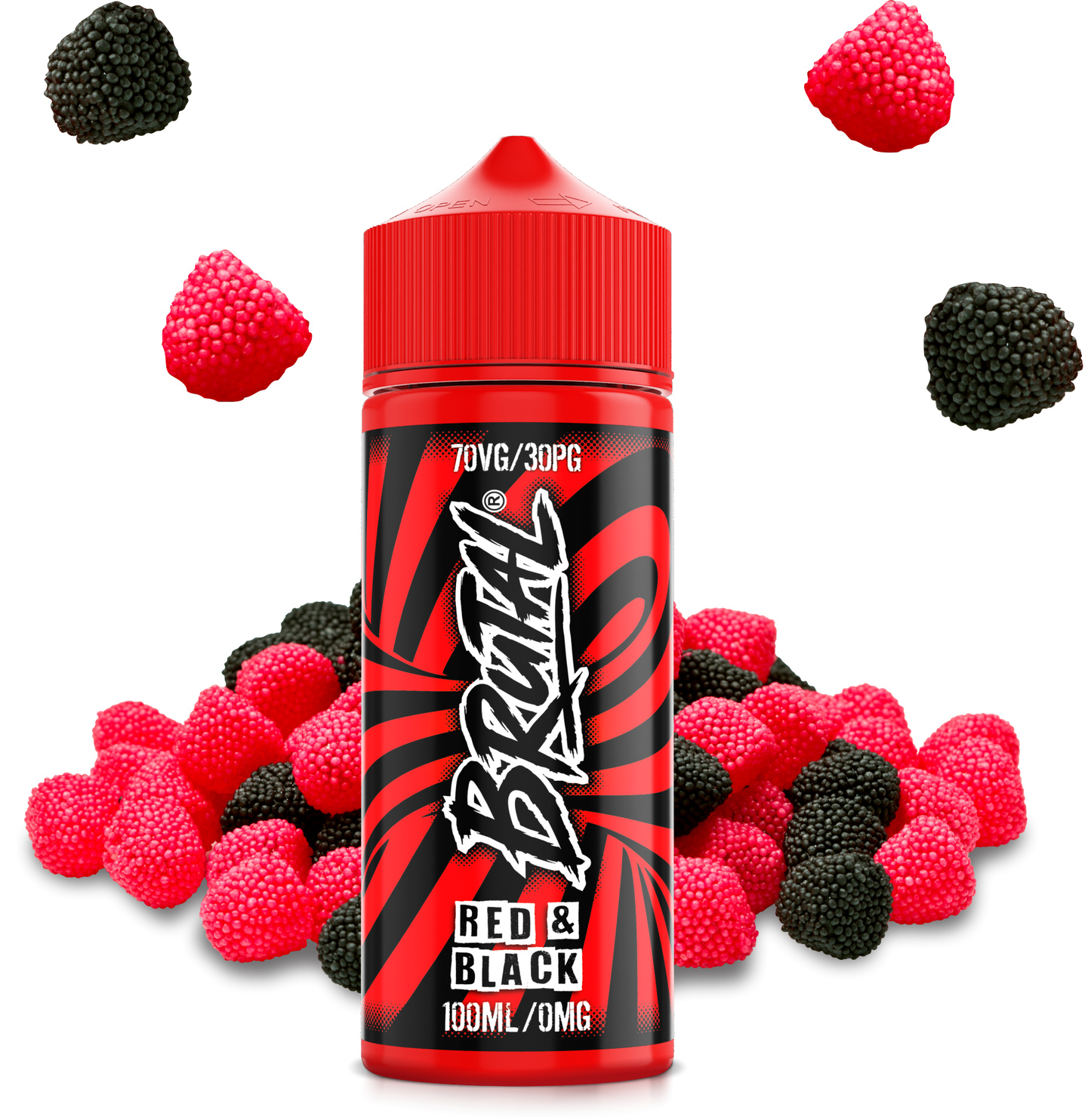 Red & Black 100ml Shortfill By Just Juice Brutal
