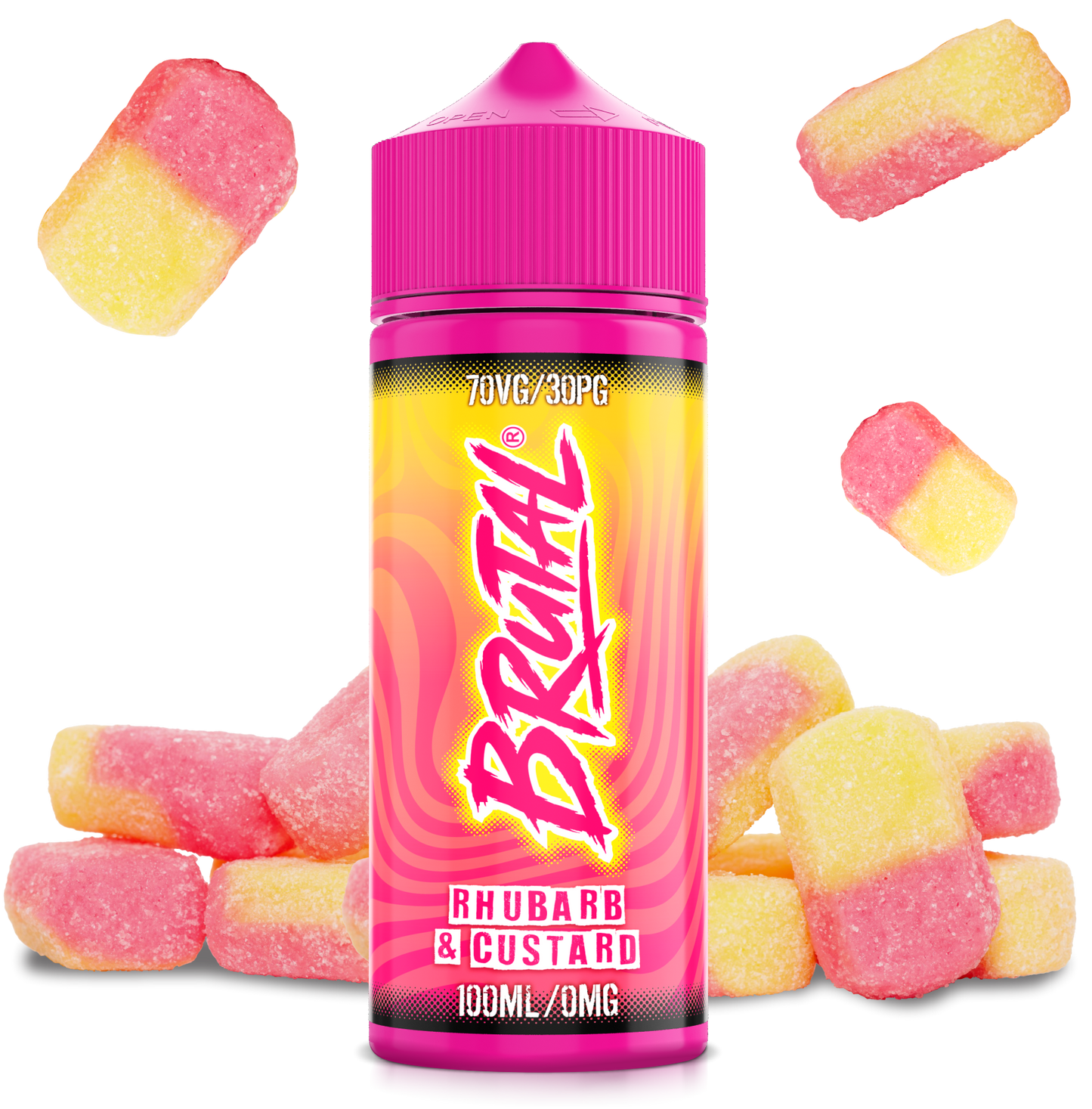 Rhubarb & Custard 100ml Shortfill By Just Juice Brutal