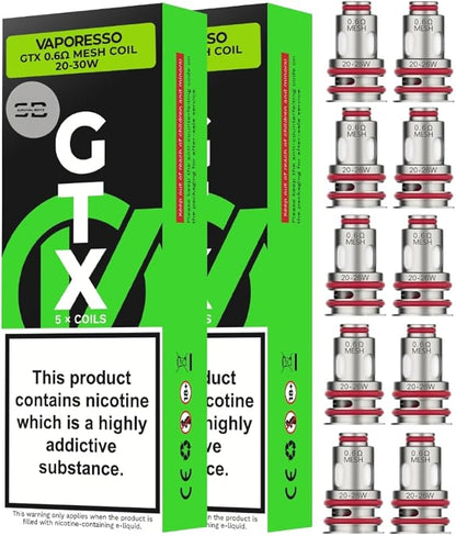0.6Ω GTX Coil Pack of 5